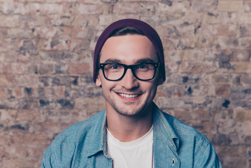 Young Man Wearing Glasses Young Man Wearing Glasses